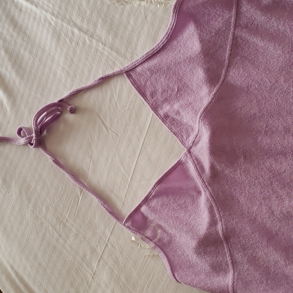 Xhilaration™ Terry Cloth Halter Cover Up Dress Purple Size XL - Picture 4 of 10